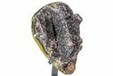 Amethyst Geode on Metal Stand - Uruguay #104575-2